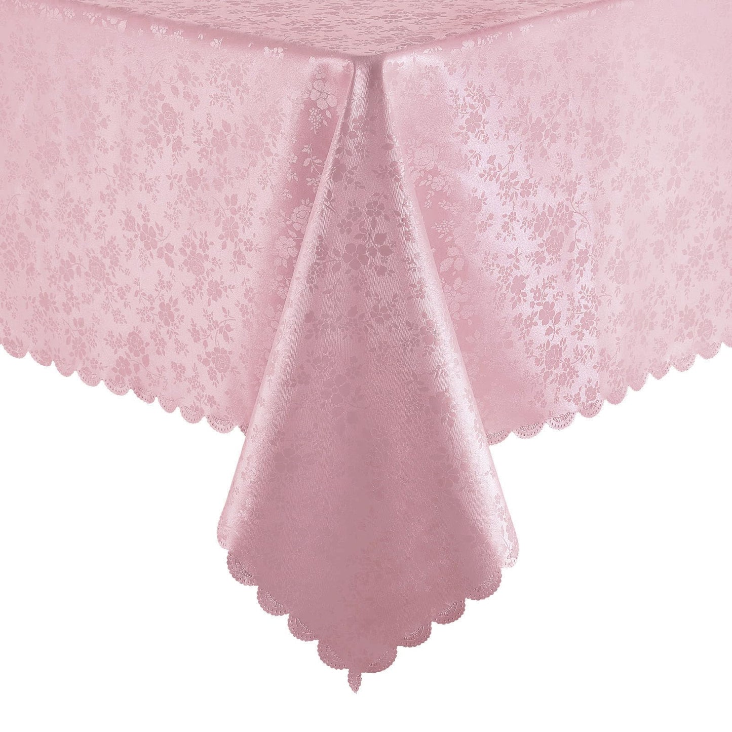 Smiry Rectangle Table Cloth, Waterproof Heavy Duty Vinyl Tablecloths, Wipeable Washable Table Cover for Kitchen and Dining Room (Dirty Pink, 60" X 84")