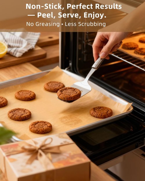 220 Count Parchment Paper Sheets for Baking 12x16 Inch, Precut Non-Stick Unbleached Baking Paper, Half Sheet Pan Liners for Oven, Cooking, Grilling, Air Fryer, Steaming