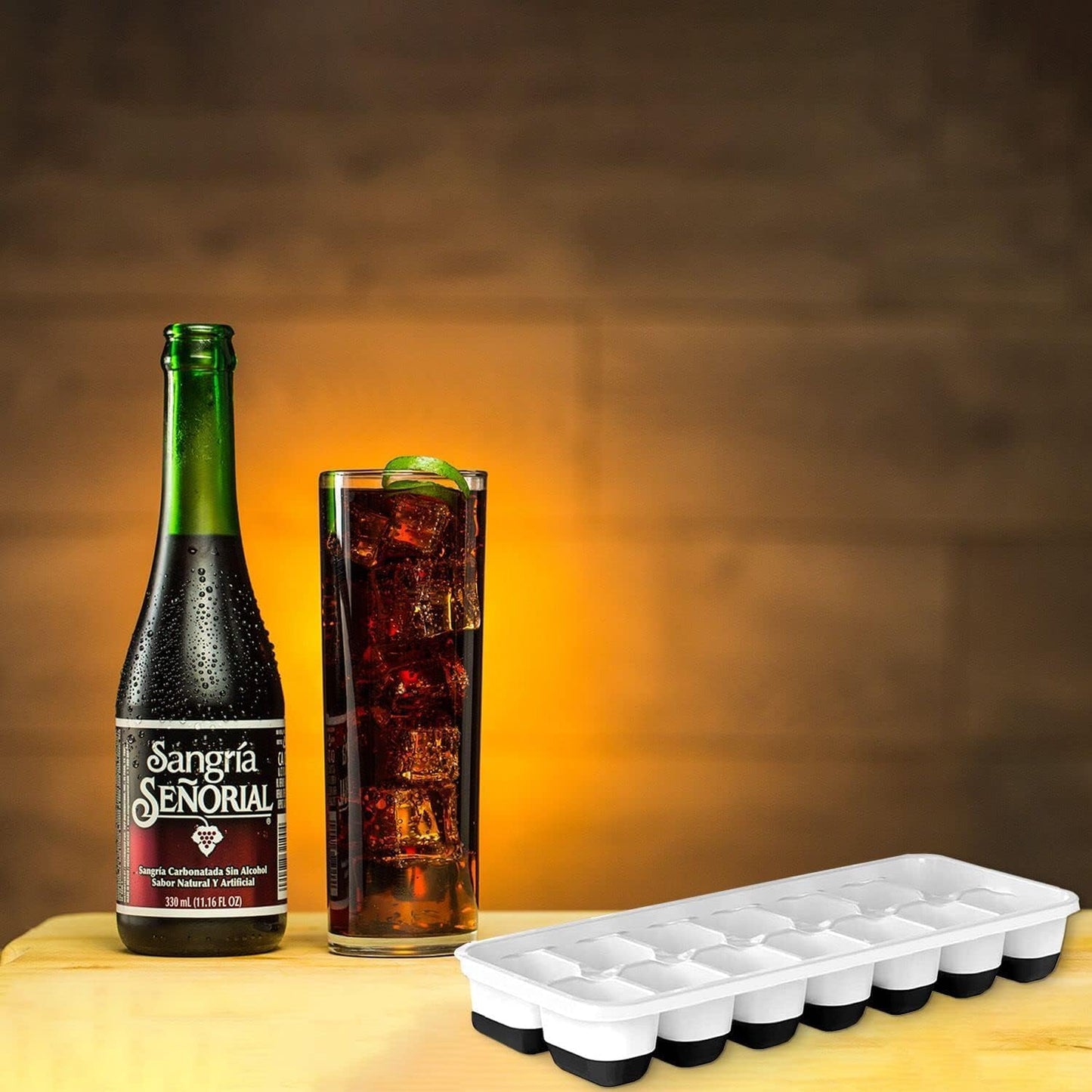 Stackable Silicone Ice Cube Trays by [Brand Name] - Flexible, Spill-Resistant, Dishwasher Safe | Set of 4 (Black)