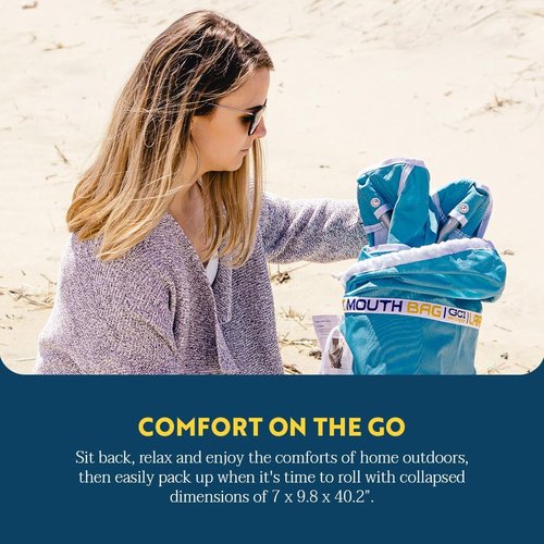 GCI Outdoor Rocking Chair - Waterside Pod with Sunshade Canopy | Comfortable Outdoor Seating