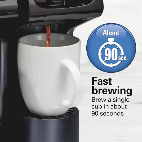 Hamilton Beach FlexBrew Trio Coffee Maker - Single Serve & Full 12-Cup Pot, Black | K-Cup & Grounds Compatible