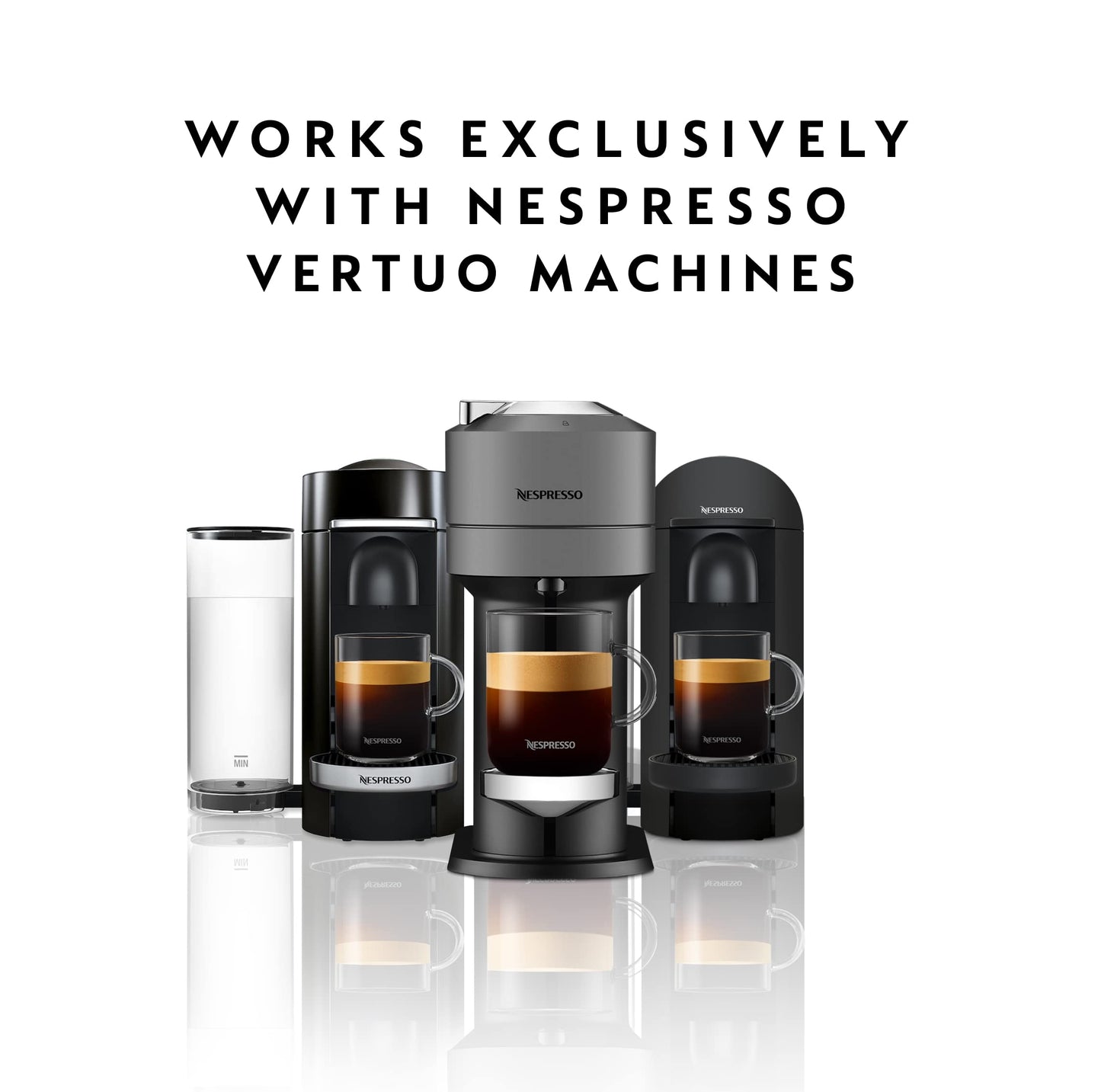 Nespresso Capsules Vertuo, Altissio Decaffeinato, Dark Roast Espresso, 50-Count Espresso Pods, Brews 1.35 oz.