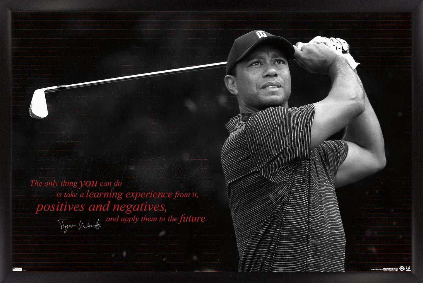 Trends International Tiger Woods - Future Wall Poster, 14.725" x 22.375", Black Framed Version