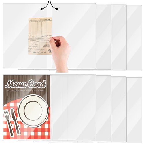 Gandeer 8 Pcs Clear Placemats 13 ¼" x 20" Placemat Protector Clear Plastic Pad for Kitchen Dinner Table Place Mats Covers Dining Waterproof, Wipeable