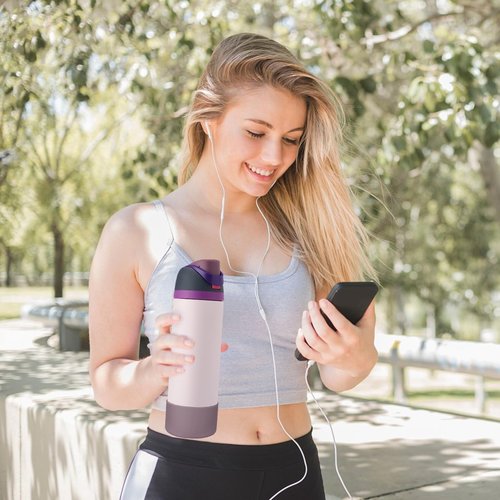 BKBY 2PCS Silicone Water Bottle Boot, Compatible with Owala 24oz 32oz 40oz, Protective Anti-Scratch & Anti-Dent No Noise Sleeve Cover for FreeSip/Twist/Flip Water Bottles (Mauve, 32oz)