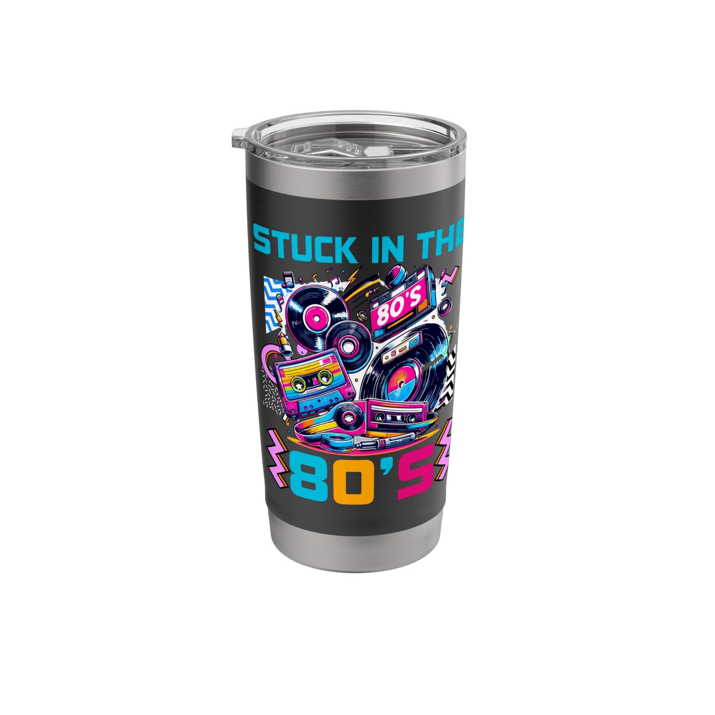 Stuck In The 80's Music Party Costume 80's Theme Party Stainless Steel Insulated Tumbler