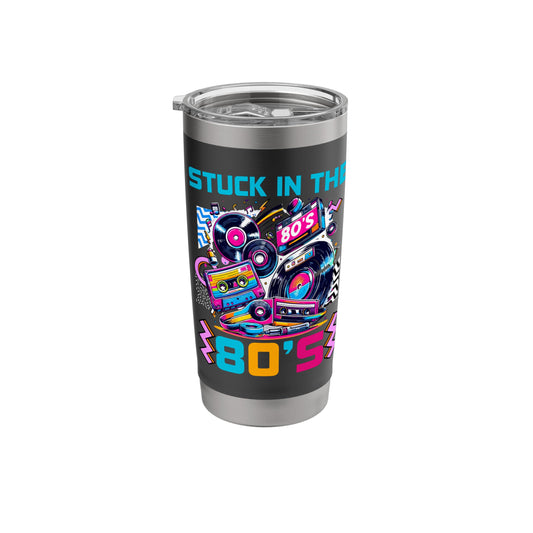 Stuck In The 80's Music Party Costume 80's Theme Party Stainless Steel Insulated Tumbler