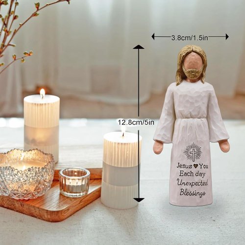 Jesus Gifts - Hand-Painted Sculpted Figurine | Perfect Gift for Catholic Women