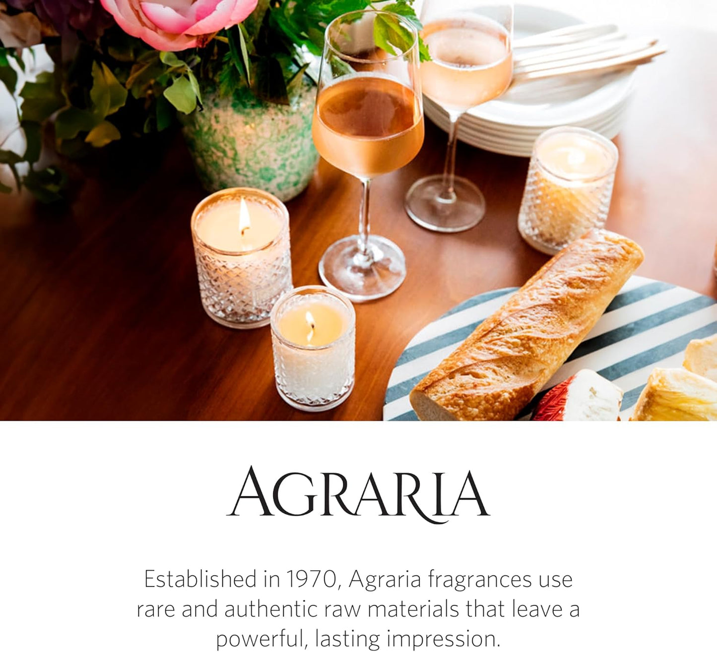 AGRARIA Scented Candles, 7 Oz, Long-Lasting Scented Candles for Home, Elegant Home Fragrance Gifts for Men and Women