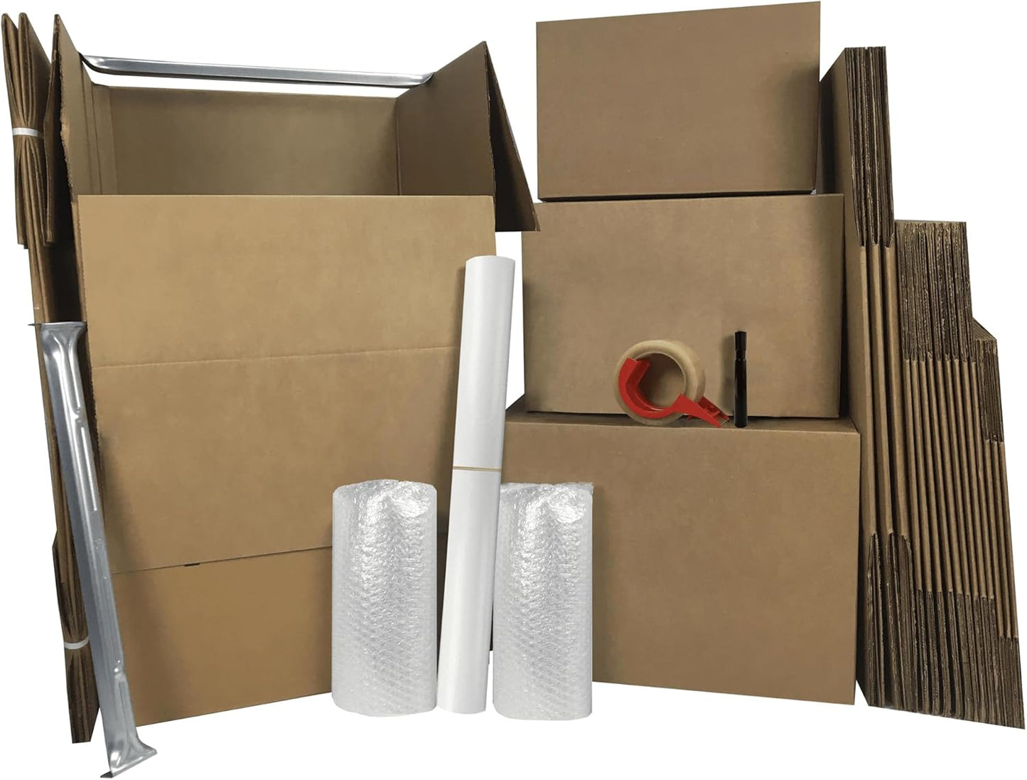 Skiennix Wardrobe Moving Boxes Kit - Small, Medium, Large & Shorty Boxes with Packing Supplies