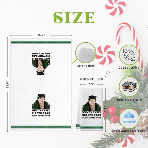 Home Alone | Funny Christmas Kitchen Towels - 2 Pack Holiday Dish Towels for Kitchen & Bathroom Decor