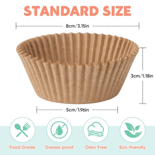 Comfycheer 500pcs Cupcake Liners, Non-Stick Greaseproof Muffin Liners, Food Grade Baking Cups for Mini Cupcake Liners & Muffin Cups
