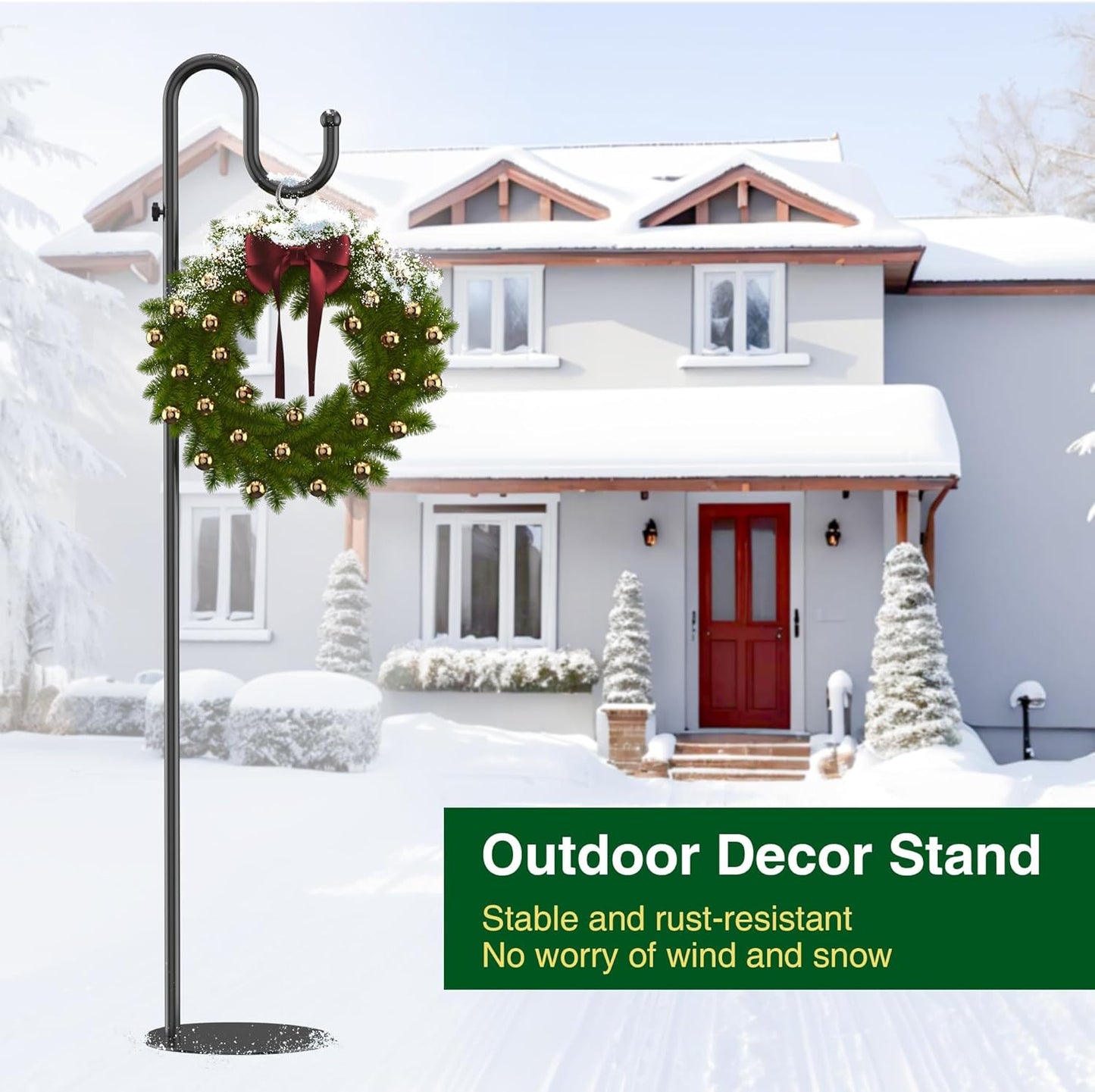 Shepherd's Hook Stand - Adjustable Heavy-Duty Pole for Hanging Bird Feeders & Plants | Holds Up to 20 LBS