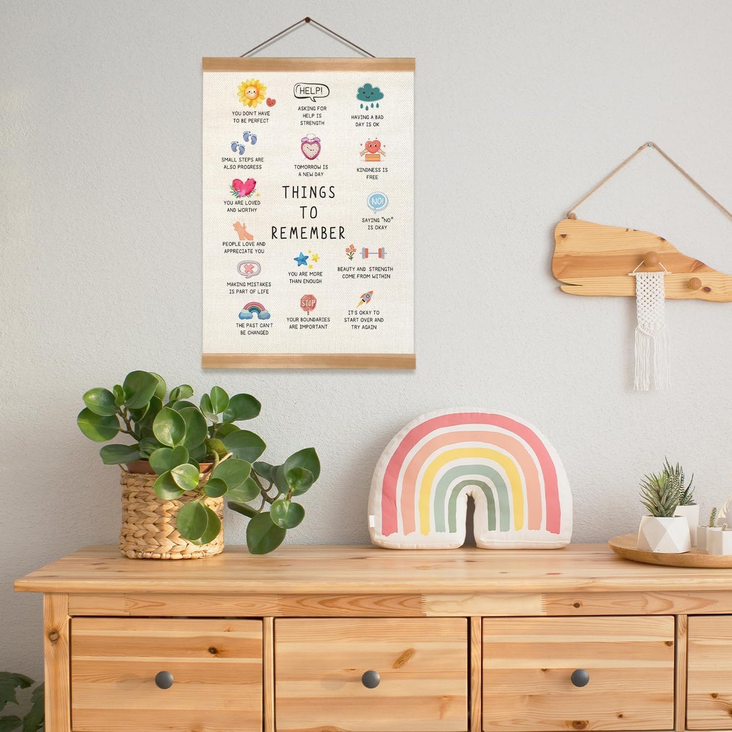 ZTGDA Therapy Poster - Mental Health Office Decor for Counselors | 12x16 Inch Anxiety Relief Tips