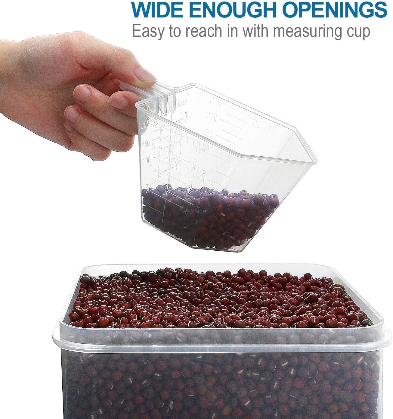 VERONES Airtight Food Storage Containers - 10 Pack Plastic Canisters for Kitchen & Pantry Organization