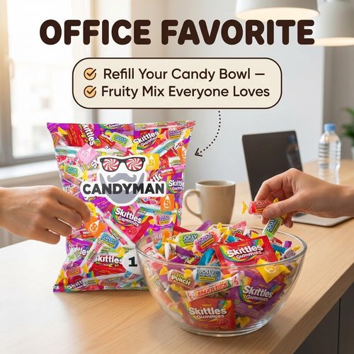 CANDYMAN Candy Mix Variety Pack, 1 lb Assorted Bulk Candy Individually Wrapped for Party Favors, Goodie Bags, Pinata Stuffers,