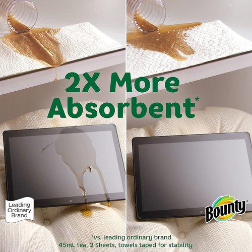 Bounty Select-A-Size Paper Towels - Convenient & Absorbent - 9.49" x 19.02" - White