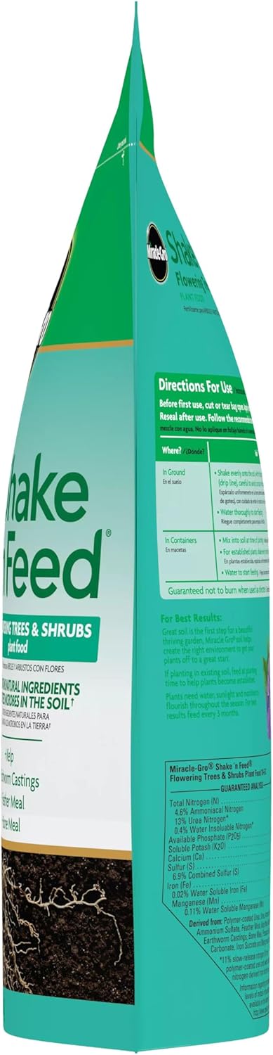 Miracle-Gro Shake 'N Feed Plant Food - Nourishes Flowering Trees & Shrubs | 8 lbs for In-Ground & Container Plants
