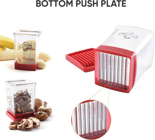 Fruit Cutter and Chopper by [Brand Name] - Compact Kitchen Gadget for Slicing Strawberries, Grapes & More (3 Packs)