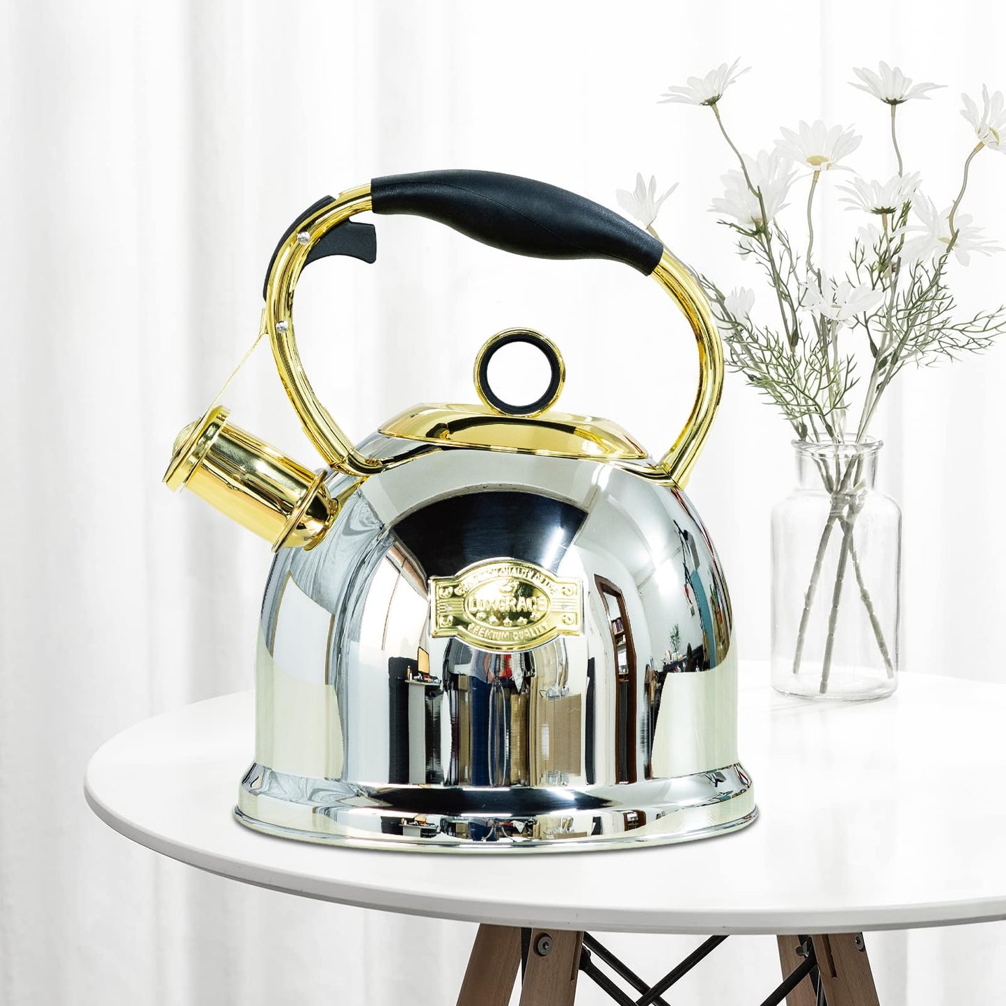 Tea Kettle for Stovetop, Food Grade Stainless Steel Water Kettle, Tea Pot for Home & Kitchen, 3.0 Qt