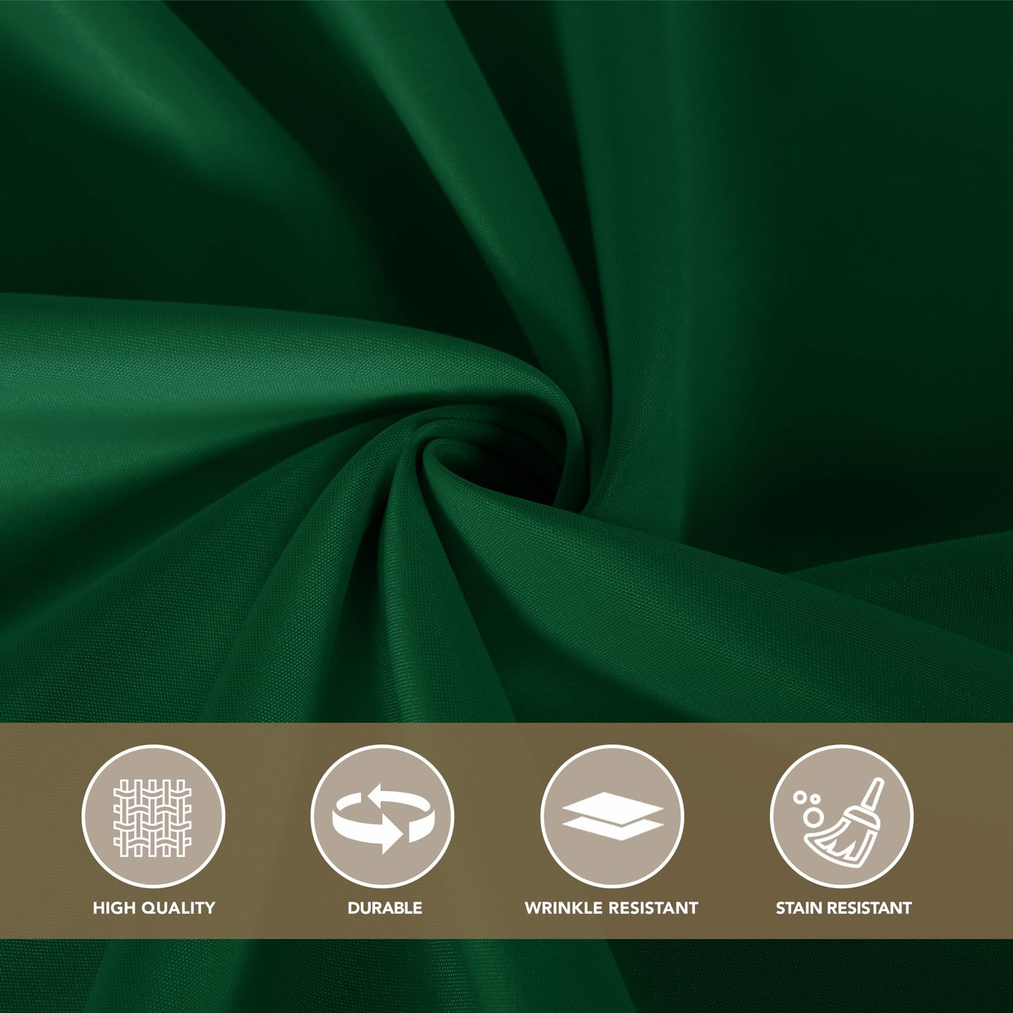 sancua 120 Inch Round Tablecloth, 8 Pack Hunter Green - Circle Polyester Fabric Table Cloth for Chiristmas Party Reception Banquet Birthday, Washable Formal Table Cover (Fit 48-96 Inch Tables)