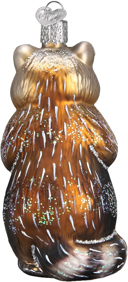 Handcrafted Badger Glass Blown Ornament - Unique Christmas Tree Decoration