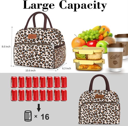 Coobiiya Lunch Box - Insulated, Leakproof Tote Bag for Men & Women | Large Capacity Cooler for Work & Travel