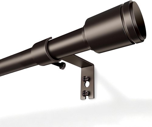 Adjustable Bronze Curtain Rods by [Brand Name] - 5/8” Diameter, 30-60 Inch for Small Windows