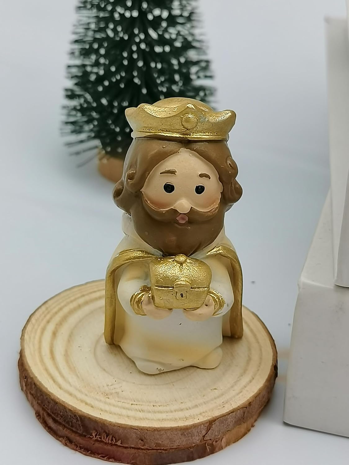 Miniature Holy Family Nativity Figurine - 2.56 Inch Tabletop Christmas Decoration