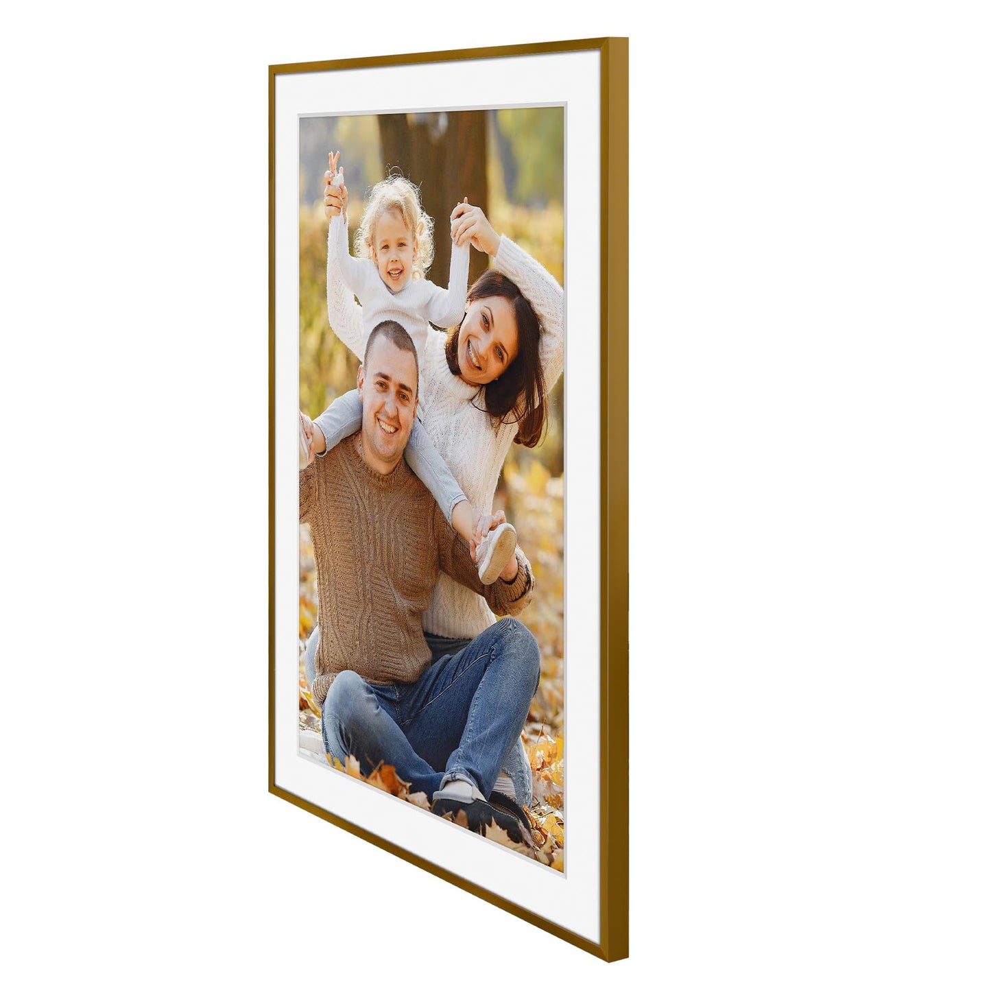 Mat Board Center, 13x19 Aluminum Picture Frames, Set of 3 - Displays 11x17 Artwork with Mat - Bronze Frame with Real Glass Front - Perfect for Creating a Gallery Wall for Art Prints, Posters