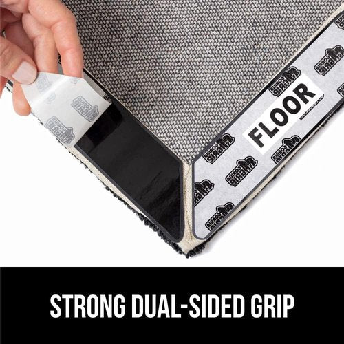 Gorilla Grip Rug Gripper Pads - 8 Pack Black Office Chair Mat for Carpet | 32.5x48 Inches Clear