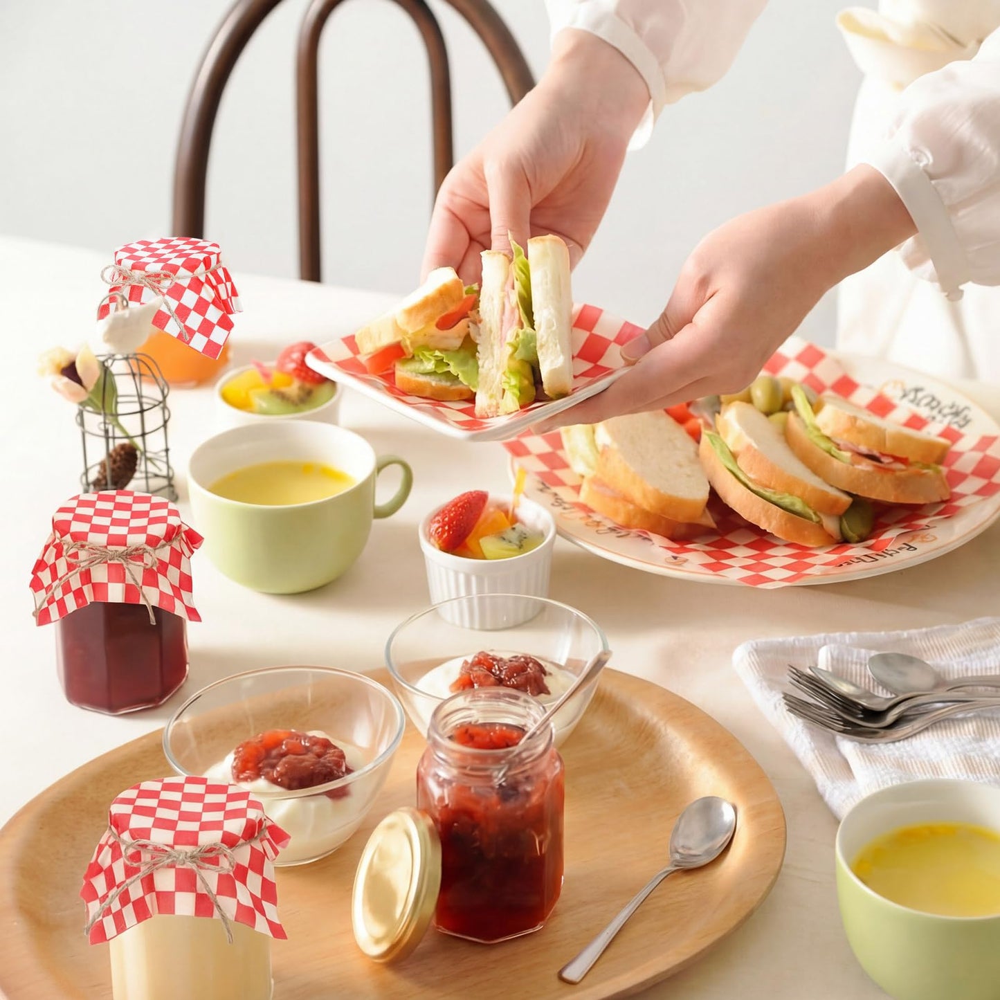 Beeswax Wraps for Food 14x52" Beeswax Food Wraps Reusable Wax Paper Roll Waxed Paper & Bowl Covers Organic & Sustainable Alternative to Aluminum Foil & Plastic Wrap Honeycomb Classic Checkered
