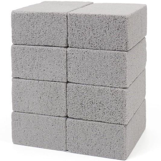 Non Scratch BBQ Grill Stone Cleaning Block Griddle Brick Oven Stone Scrubber Blackstone Cleaner, 8 Pack GrayMagic Stone for Removing Stains，Cleaning Flat Top Cookers，Toilet，Pool，Exfoliation Dead Skin