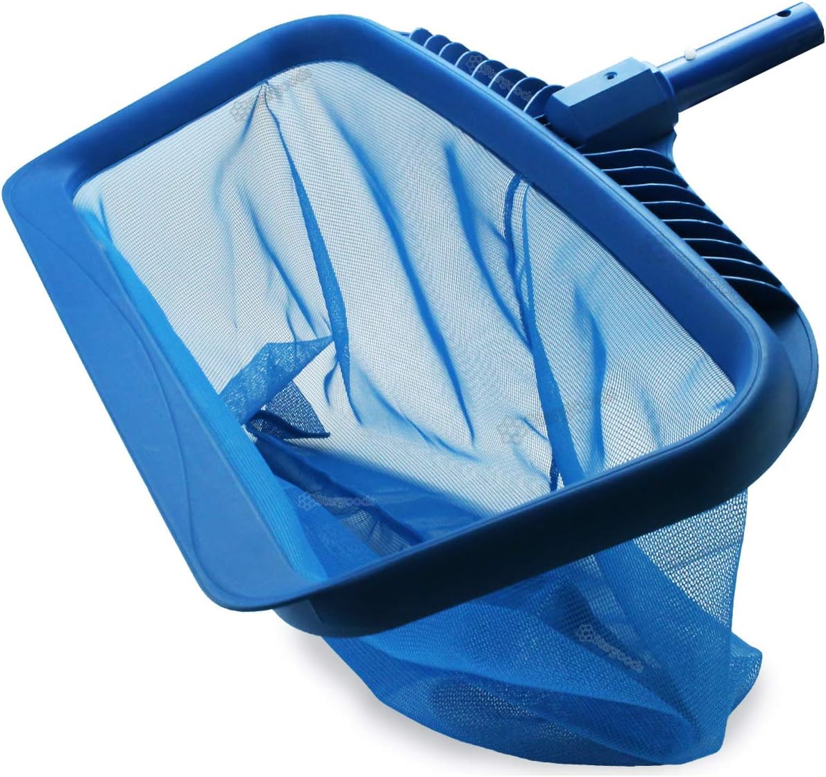 Skiennix Pool Skimmer Net - Heavy Duty Leaf Rake with Fine Mesh Bag - Blue Color