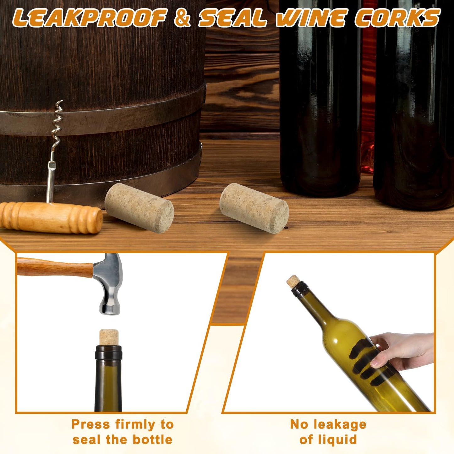 10 PCS Straight Wine Corks, #7 Premium Soft Wood Cork Stoppers, 1.57" X 0.79" Leakproof Wine Bottle Corks for Beer Crafts DIY Arts Decor