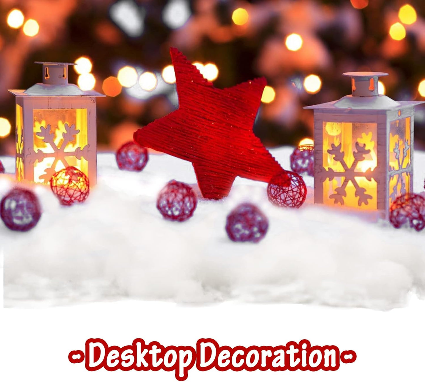 Skiennix Christmas Fake Snow Decor - 15oz Artificial Fluffy Snow for Winter Mantle & Holiday Displays