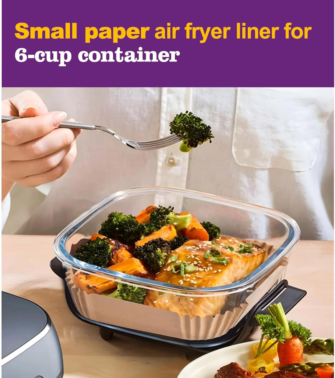 Ninja Air Fryer Liners - 260 PCS Disposable Accessories for 4 QT & 6 Cup Crispy Cooking