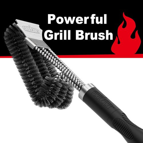 GRILLART Grill Brush - Extra Strong BBQ Cleaner with Safe Wire Bristles for Gas/Charcoal Grilling Grates