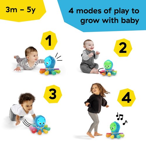 Baby Einstein Ocean Explorers - 4-in-1 Crawl & Chase Activity Learning Toy | Music & Lights for Ages 3 Months to 5 Years