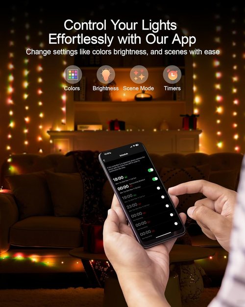 Ariceleo Fairy Lights - 32.8 ft USB Powered RGB String Lights with Remote & APP Control | Waterproof Copper Wire LED Twinkle Lights for Christmas, Weddings & Parties