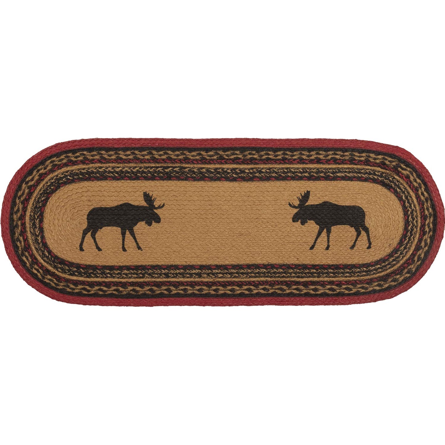 VHC Brands Rustic & Lodge Tabletop & Kitchen-Cumberland Oval Jute Bedding Accessory, Runner 13x36, Almond Tan