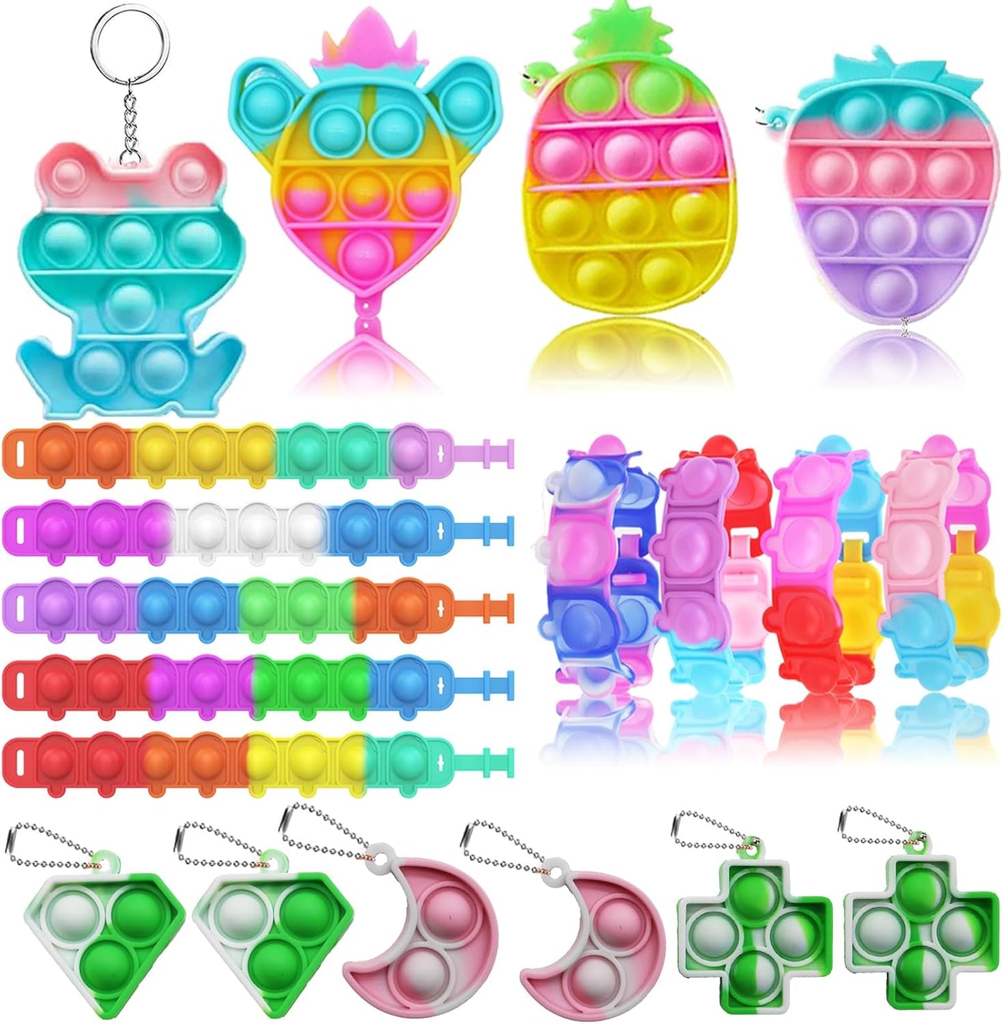 Taulaap 126 Pcs Pop Party Favors - Treasure Box Toys for Kids | Classroom Prizes & Goodie Bag Fillers