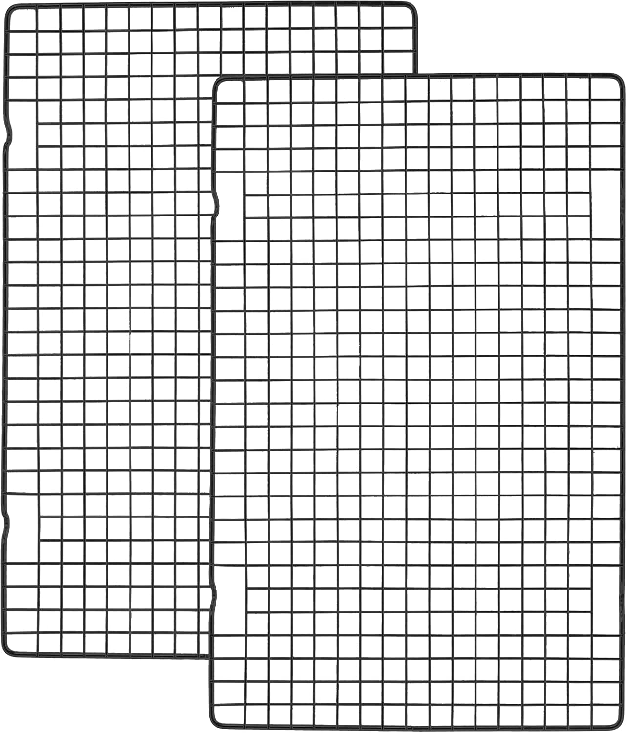 Tebery Heavy Duty Wire Cooking Rack - Nonstick Baking & Cooling Grid, 16" x 10" | 2 Pack for Roasting & Grilling