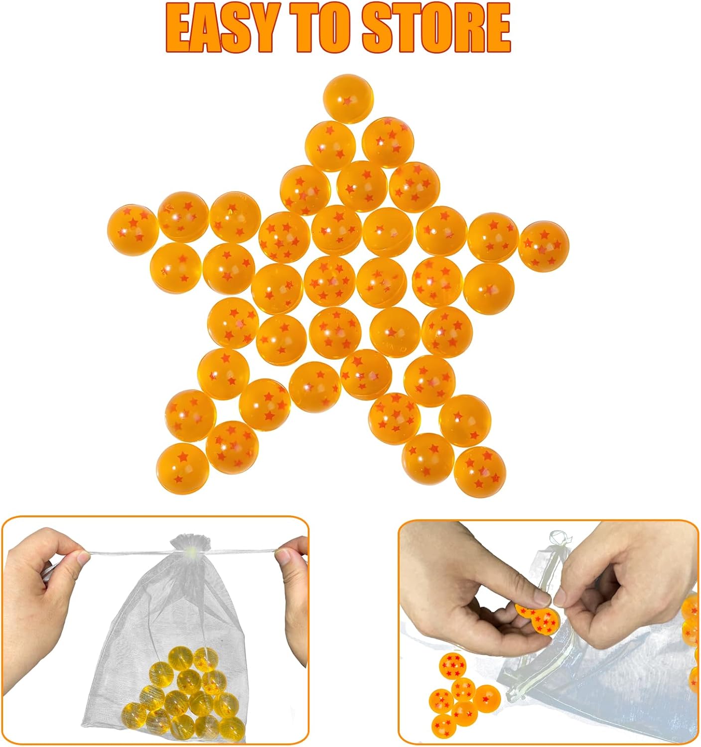 Skiennix 14PCS Anime Bouncy Balls - 7 Red Star Bounce Balls for Party Favors | 27mm Size, Perfect for Halloween & Christmas