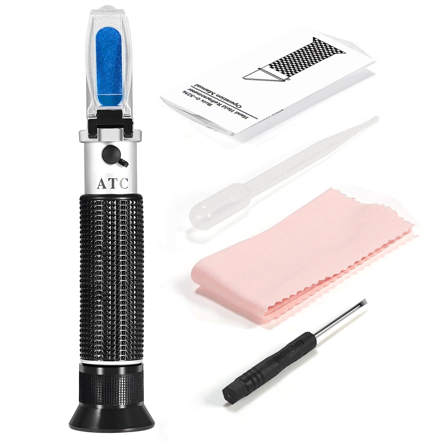 Handheld Alcohol Refractometer,V·RESOURCING 0~80% Alcohol Content Measurement Tool Tester for Spirits Distilled Ethanol with Water Like Whiskey, Brandy;Used in Scientific Research, Alcohol Purchase