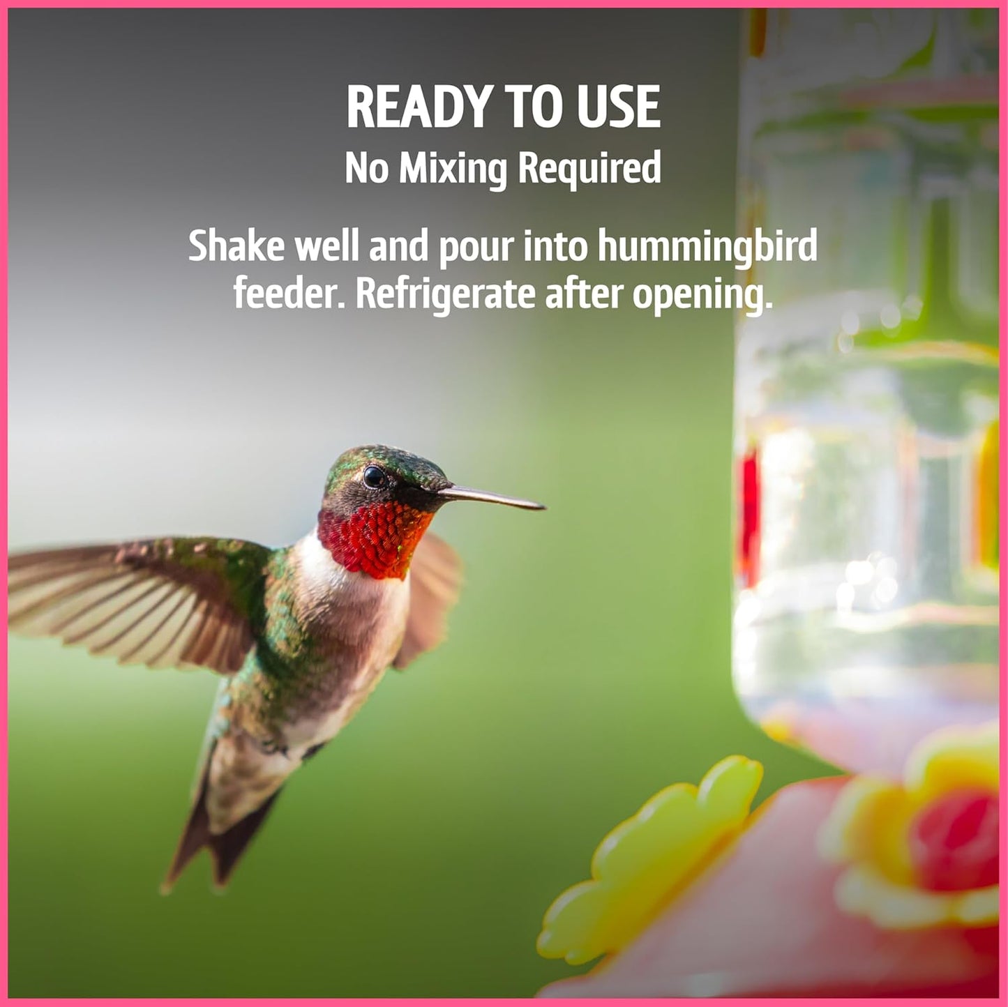 Pennington Hummingbird Nectar - Ready to Use, Naturally Colored with Electrolytes | 64 oz Bottle