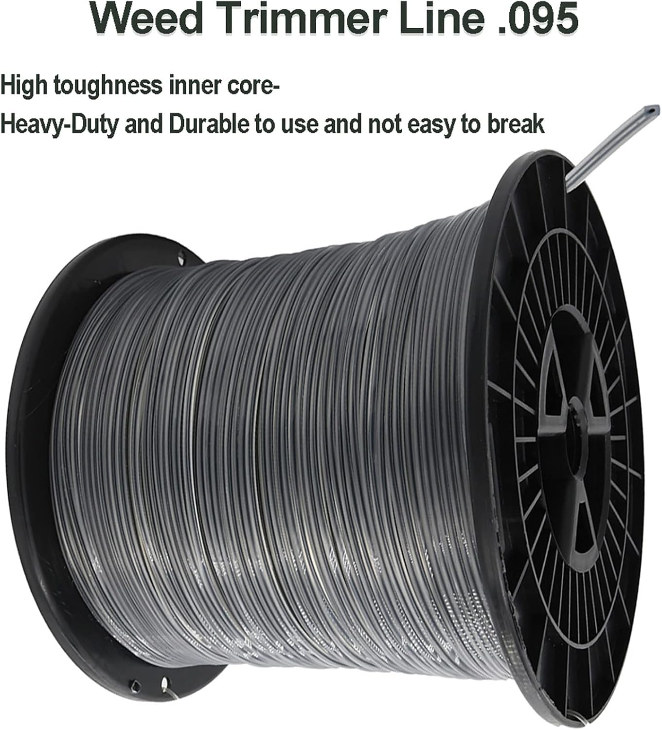 KAKO 095 Trimmer Line - 0.095 Inch Commercial Square String - 1280 Ft, 5 Lbs for Most Trimmers