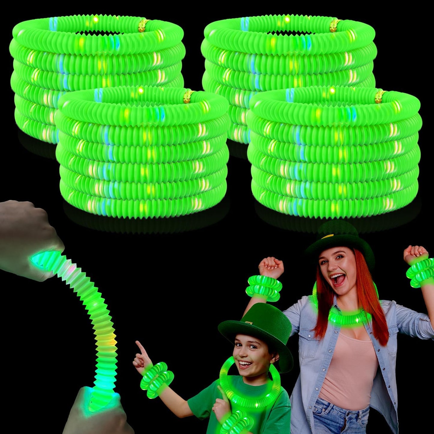 Skiennix Green Glow Sticks - 12-24 PCS Party Favors & Accessories for Kids | Perfect for Graduation & School Events