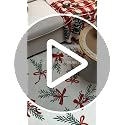 nesrt Christmas Washable Area Rug 5x7ft Beige - Holiday Floor Mat for Living Room & Bedroom