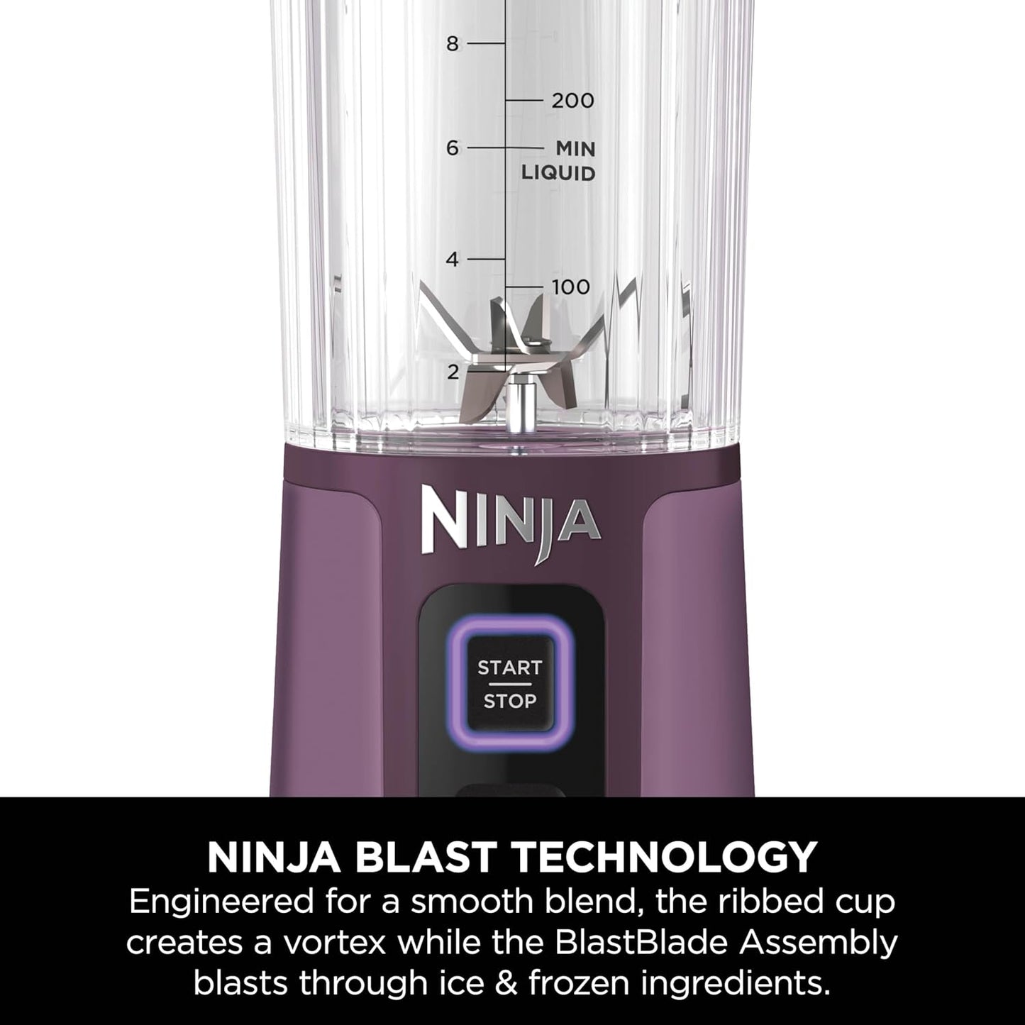 Ninja BC151PR Portable Blender - Cordless 18oz Personal Blender for Smoothies & Shakes | BPA Free, USB-C Rechargeable, Leakproof Lid